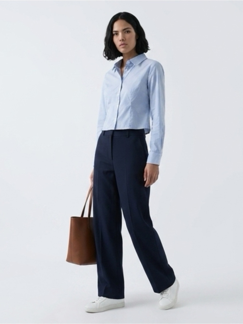 Ambiance Blue White Striped Shirt | Size S